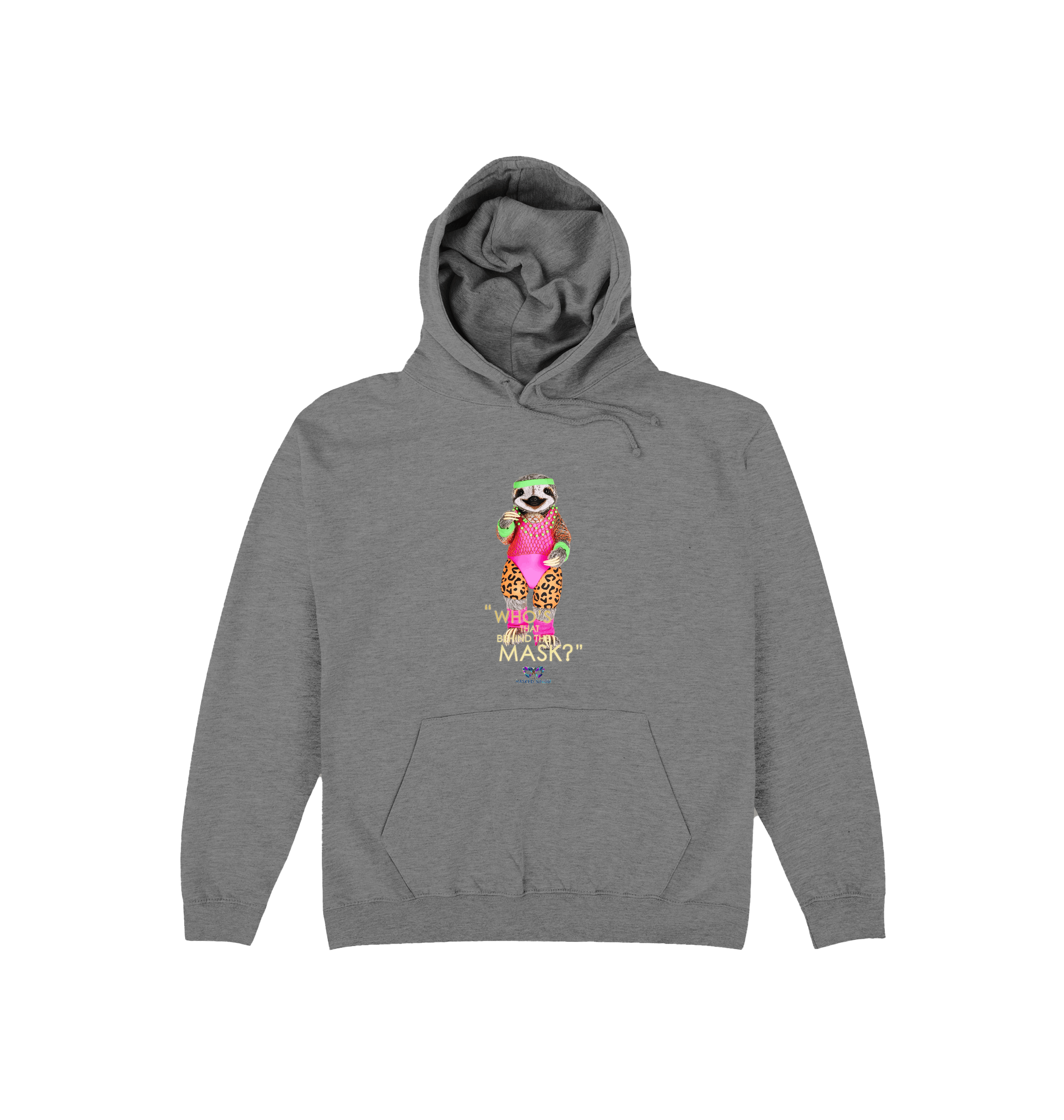 Graphite Heather Printed Hoody Front